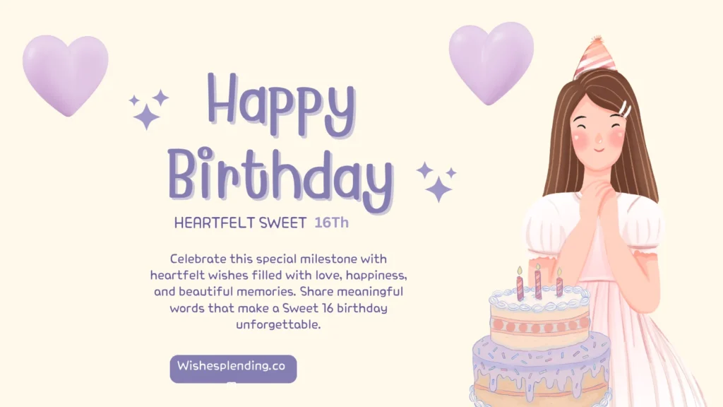 Heartfelt Sweet 16 Birthday Wishes