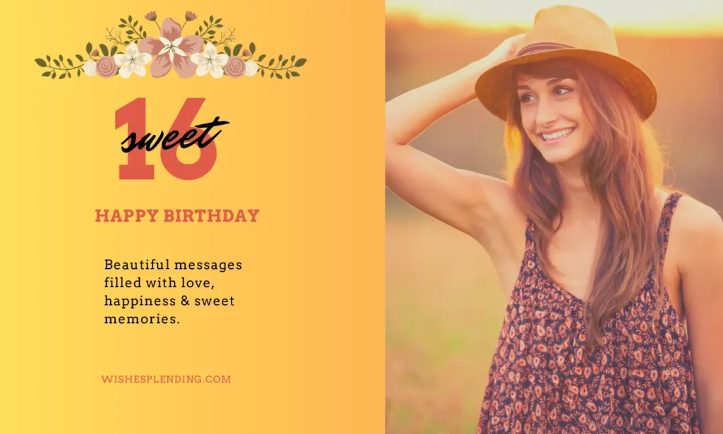 Happy Sweet 16 Birthday Wishes for Girl