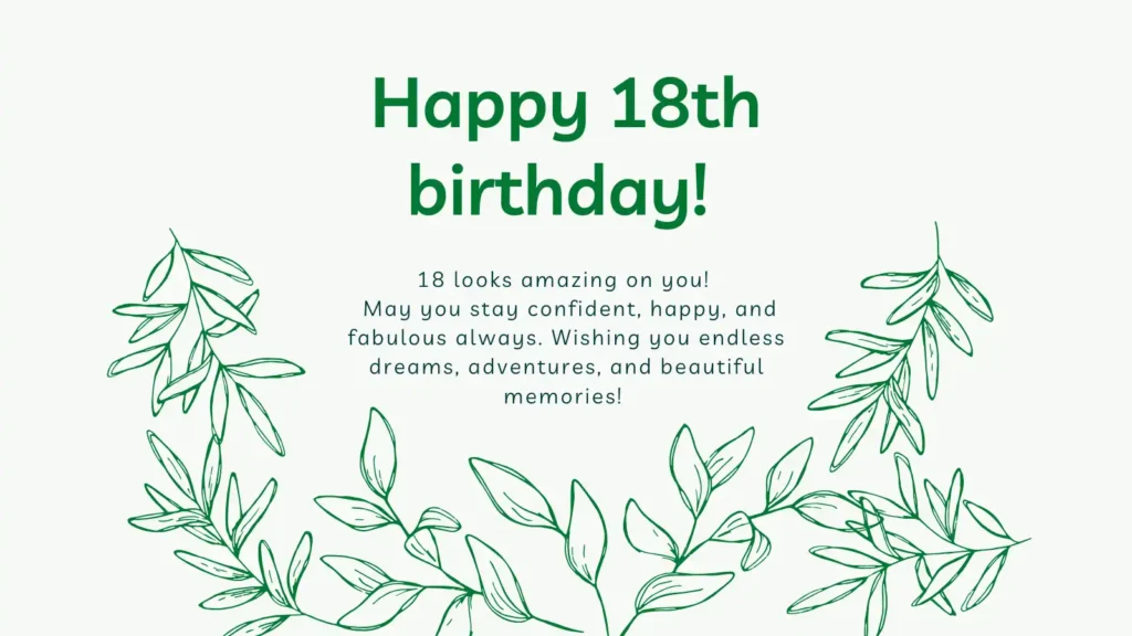 Short 18th Birthday Wishes for Boy
