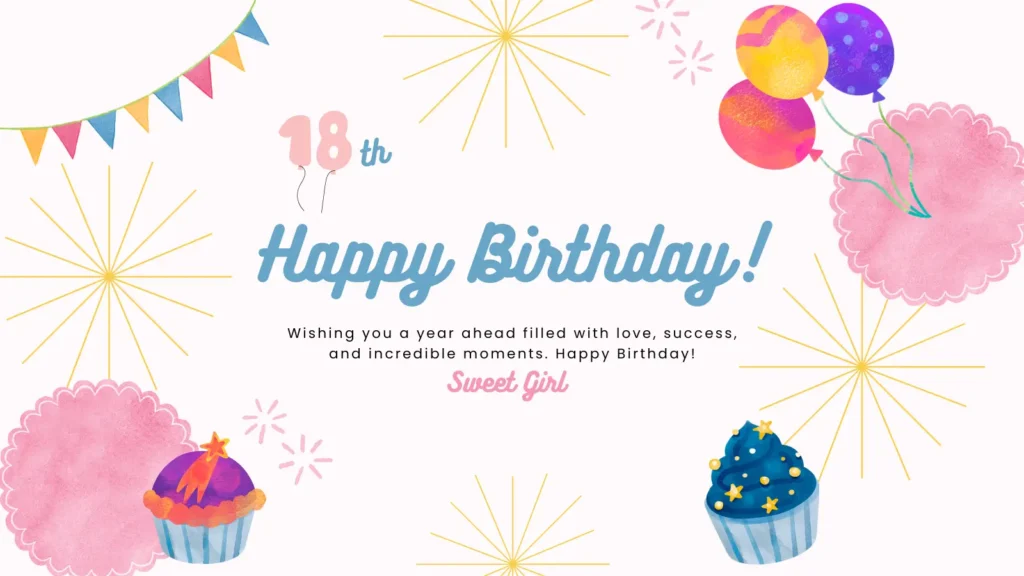Sweet Birthday Wishes for 18 Year Old Girl