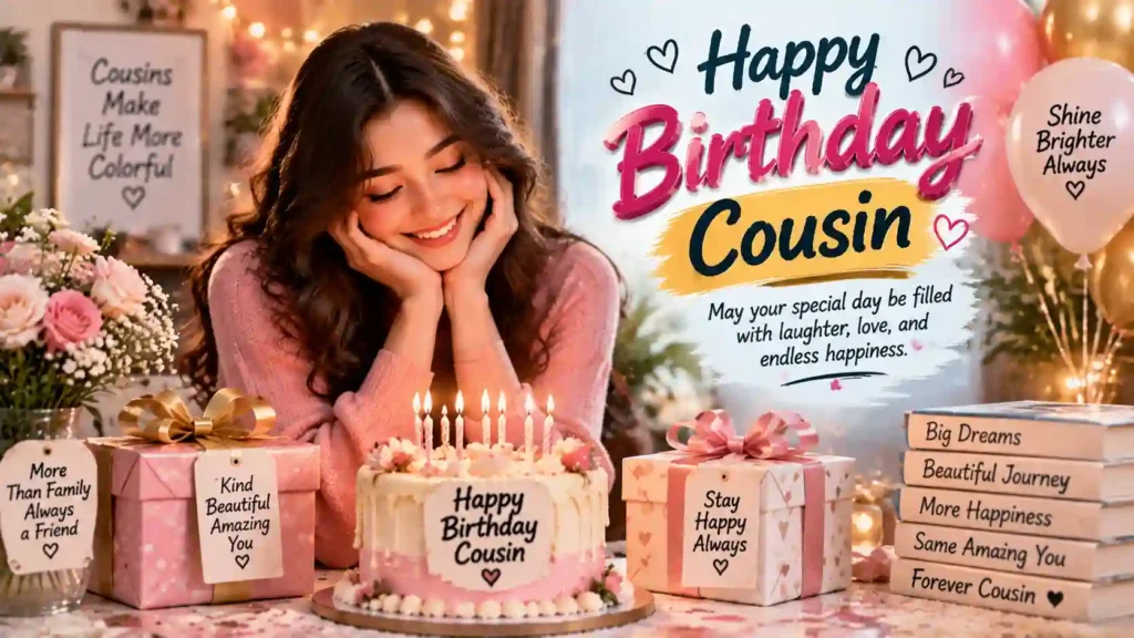 Celebration Birthday Wishes for Cousin Female