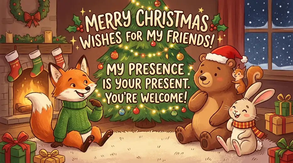 Cute Merry Christmas Wishes Funny for Friends
