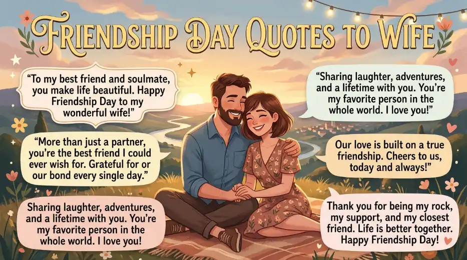 Friendship Day Quotes to Wife