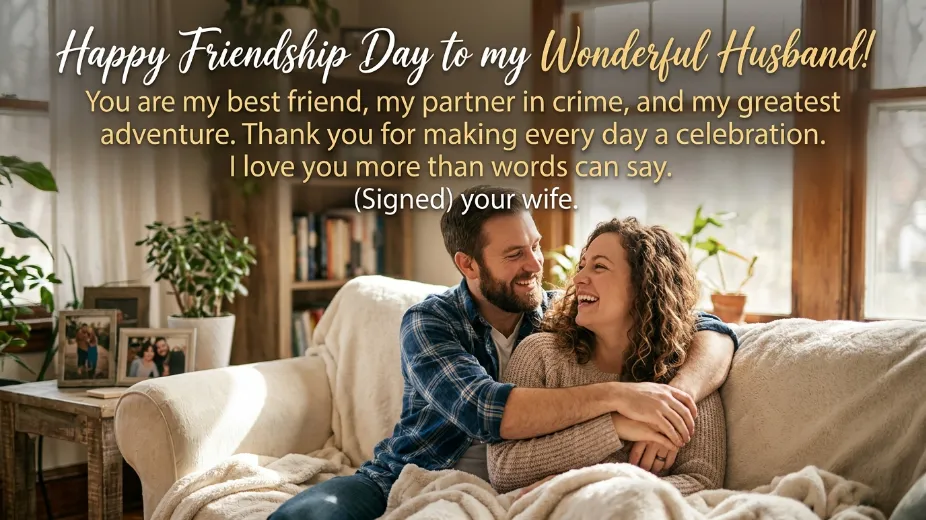 Friendship Day Wishes for Husband