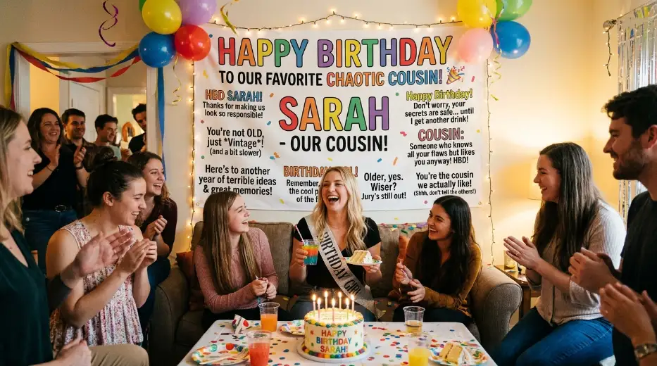 Funny Birthday Wishes for a Cousin