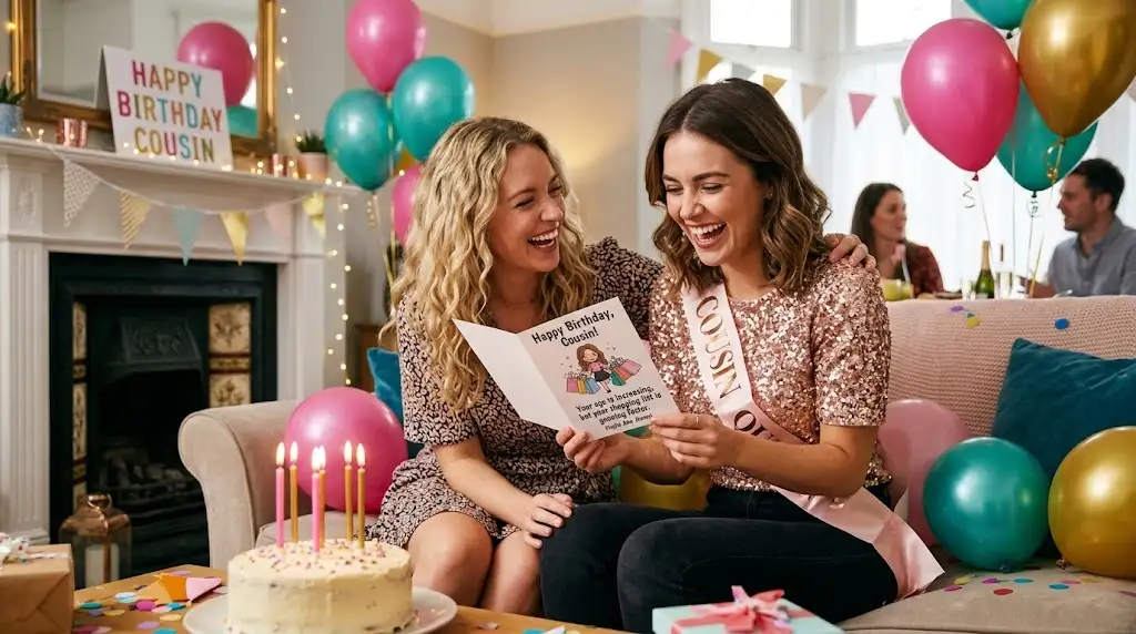 Funny Birthday Wishes for Female Cousin