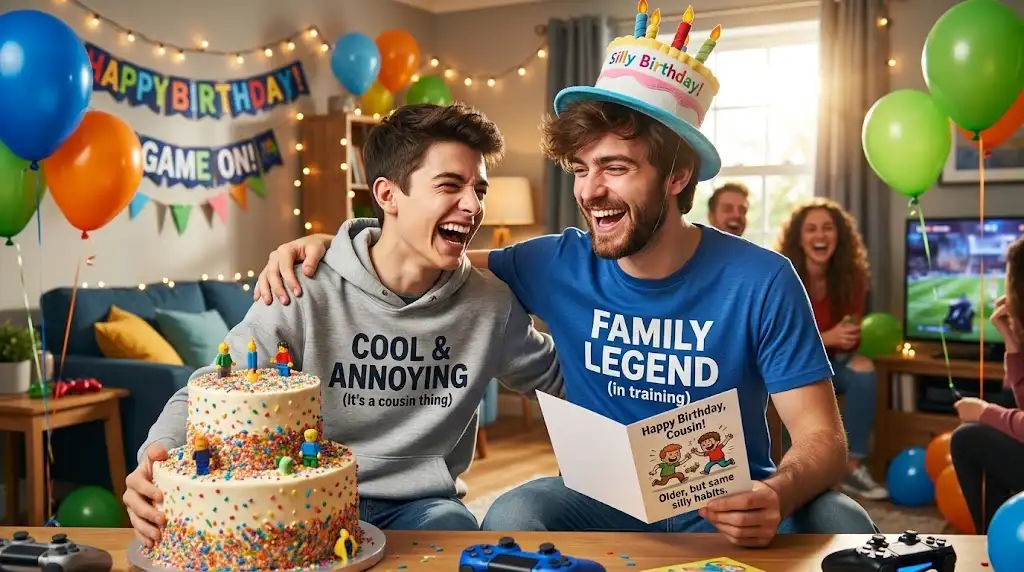 Funny Birthday Wishes for Male Cousin