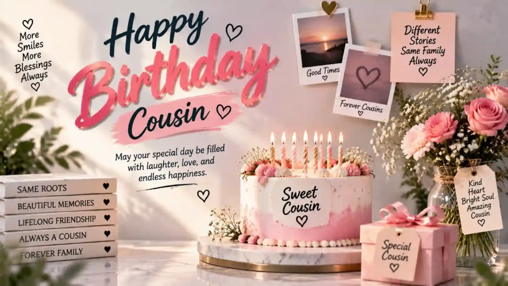 Happy Birthday to a Female Cousin Messages