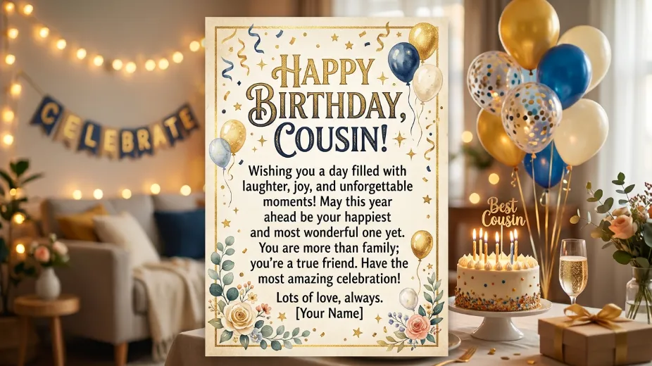 Happy Birthday Wishes for Cousin