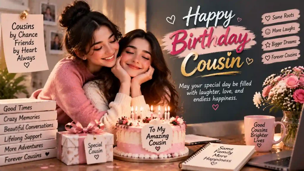 Heart Touching Birthday Wishes for Cousin Female