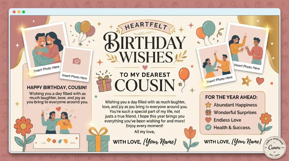 Heartfelt Birthday Wishes to Cousin