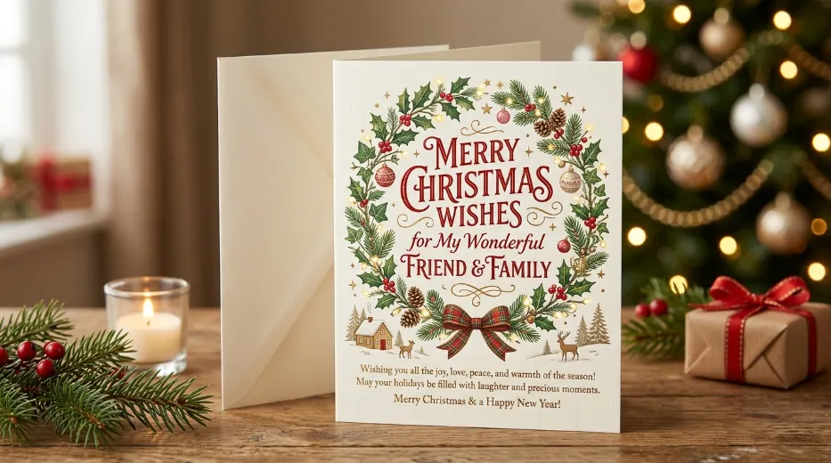 Merry Christmas Wishes for Friend and Family