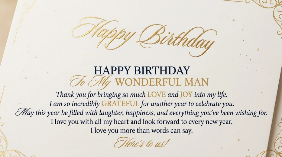 Romantic Happy Birthday Wishes Male