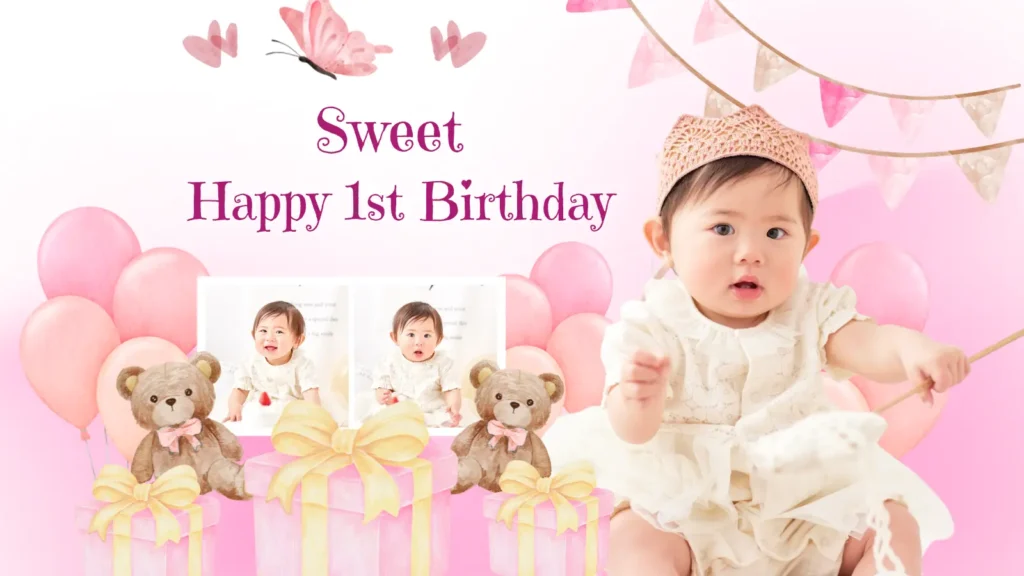 Sweet 1st Birthday Wishes for Baby Girl Niece