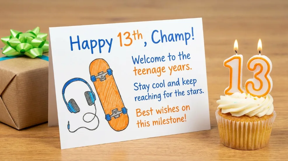 Birthday Wishes for 13 Year Old Boy