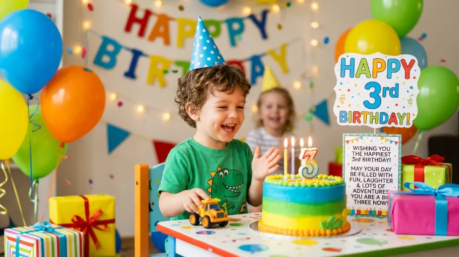 Birthday Wishes for 3 Year Old Boy
