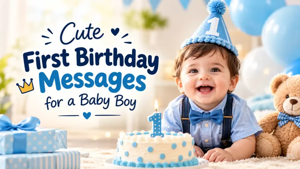 Cute First Birthday Messages for a Baby Boy