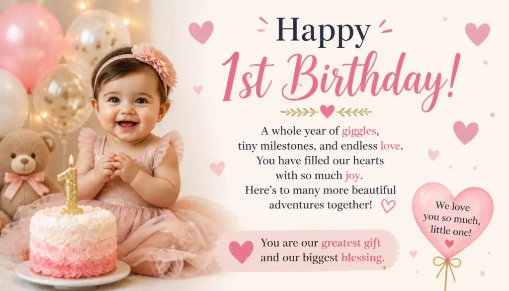 Heartfelt Happy 1st Birthday Wishes