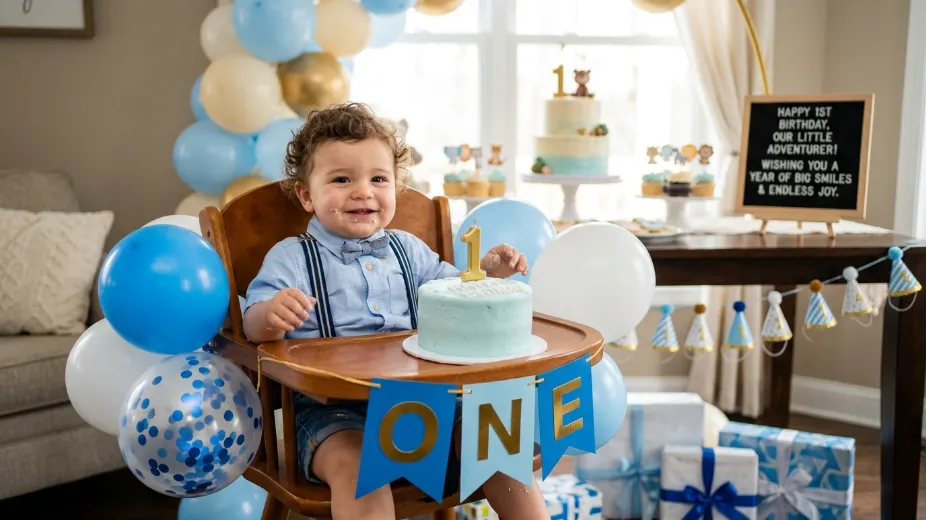 Little Boy 1st Birthday Wishes for Baby Boy