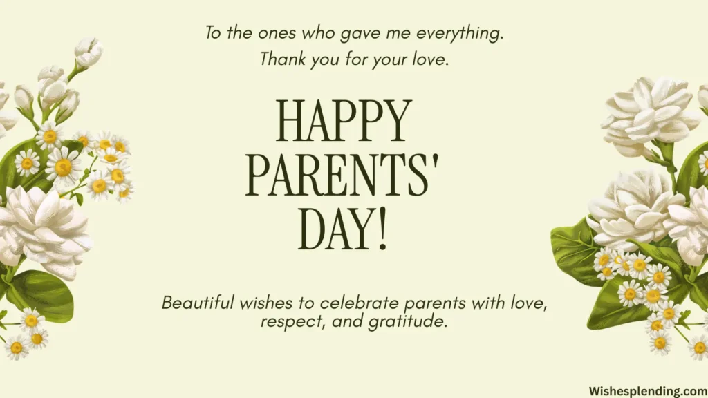 Parents Day Greeting Card Messages in English