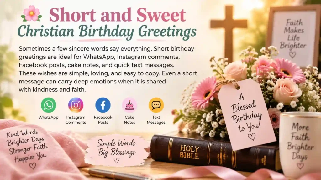 Short and Sweet Christian Birthday Greetings