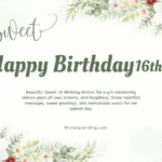 Sweet 16 Birthday Wishes for Girl