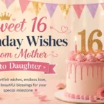 Sweet 16 Birthday Wishes from Mother to Daughter