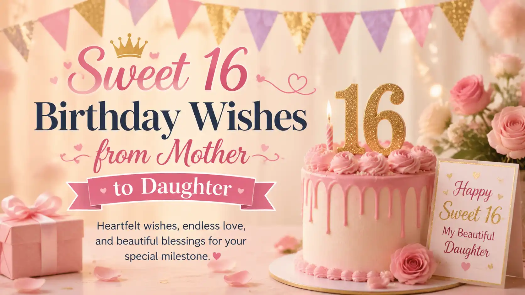 Sweet 16 Birthday Wishes from Mother to Daughter