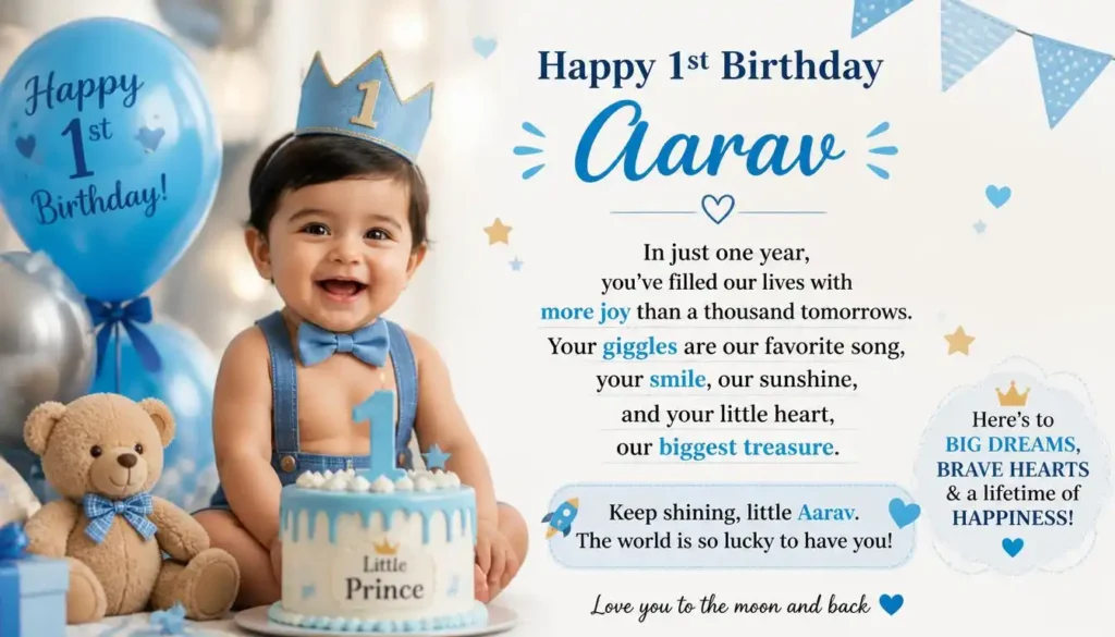 Unique First Birthday Wishes for Baby Boy