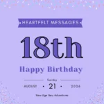 18th Birthday Wishes for Boy