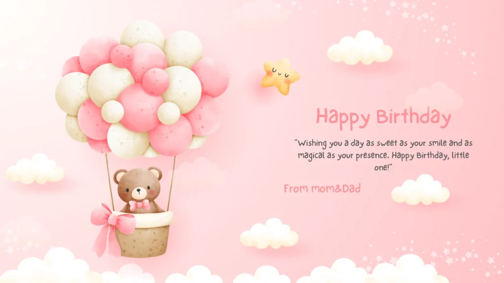 First Birthday Wishes from Mom and Dad