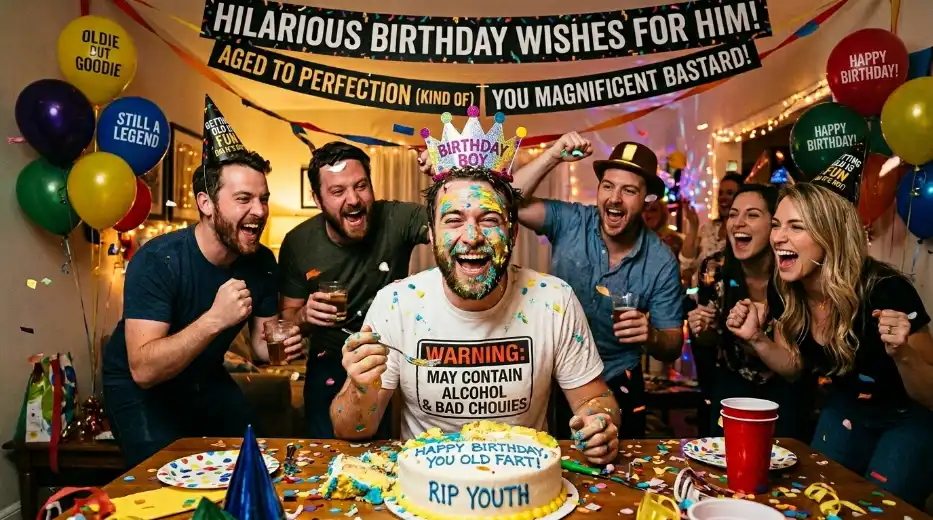 Hilarious Birthday Wishes for Him