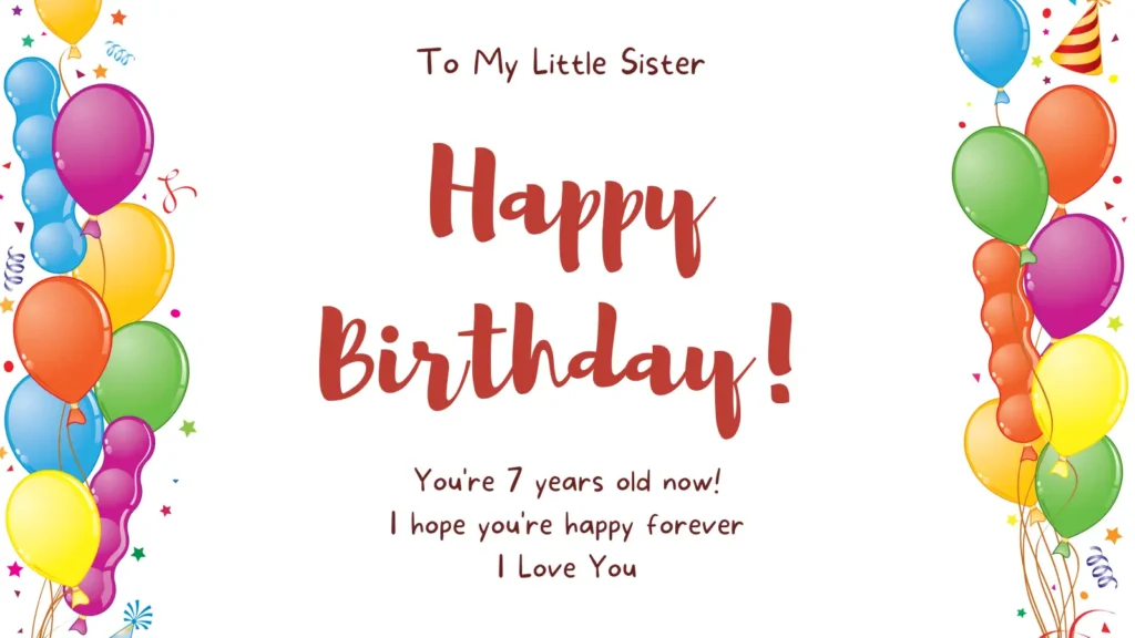Short & Simple Wishes for Sister