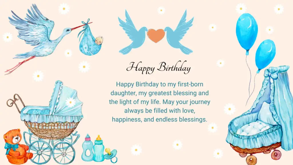 Touching Birthday Wishes for My First Born Daughter