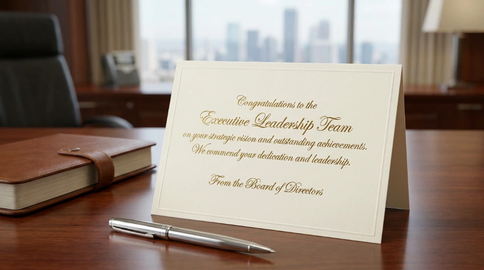 Formal Congratulatory Messages for Senior Executives