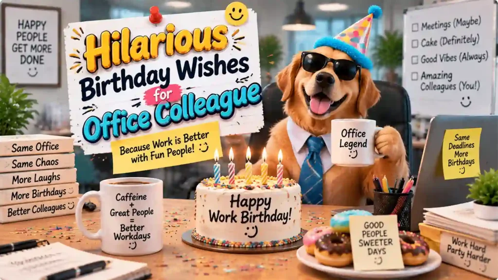 Hilarious Birthday Wishes for Office Colleague
