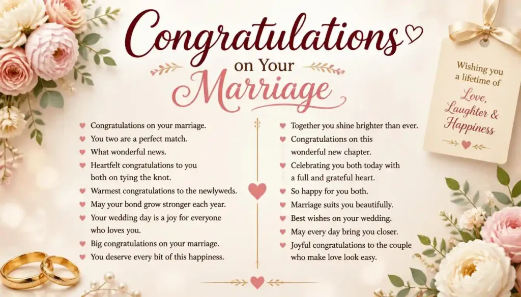 Wedding Congratulations Wishes for Every Couple