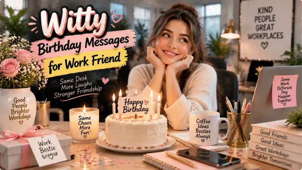 Witty Birthday Messages for Work Friend