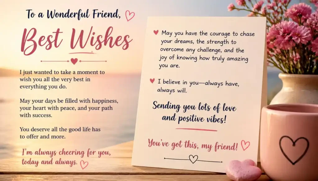 Heartfelt Best Wishes Message to a Friend 