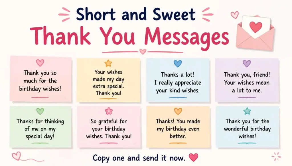 Short and Sweet Thank You Messages
