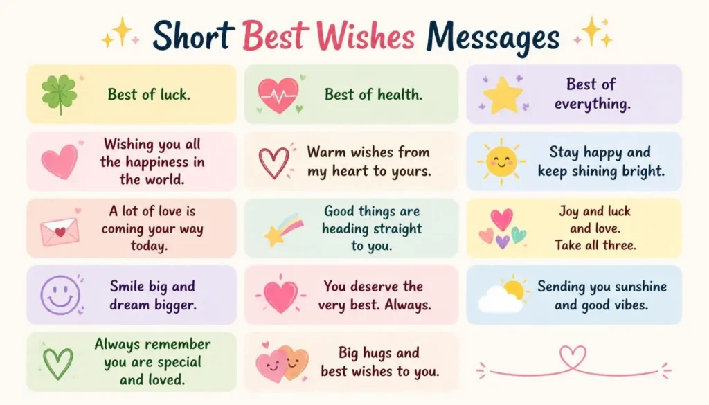 Short Best Wishes Messages