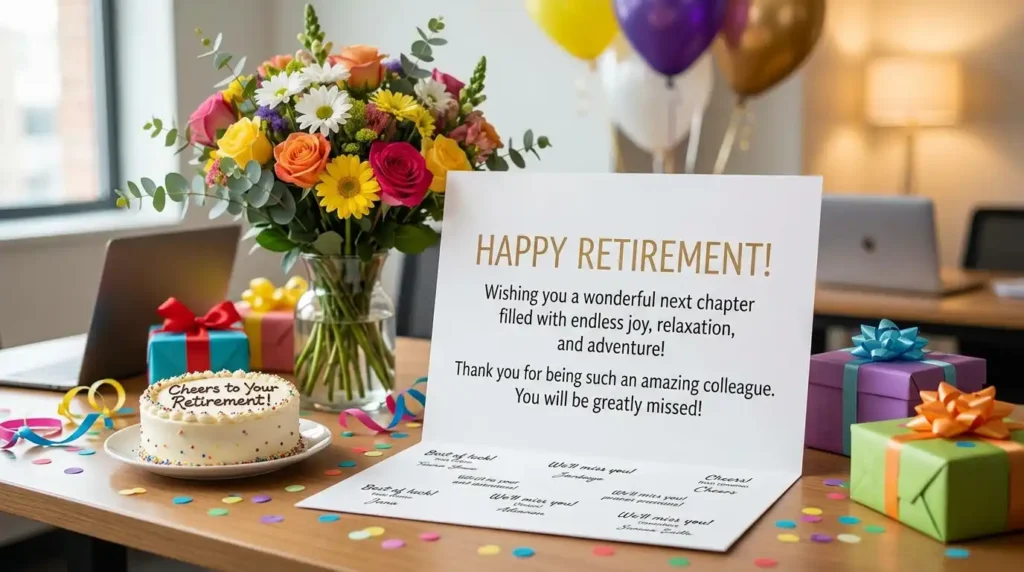 Short Retirement Wishes for Colleague in English 