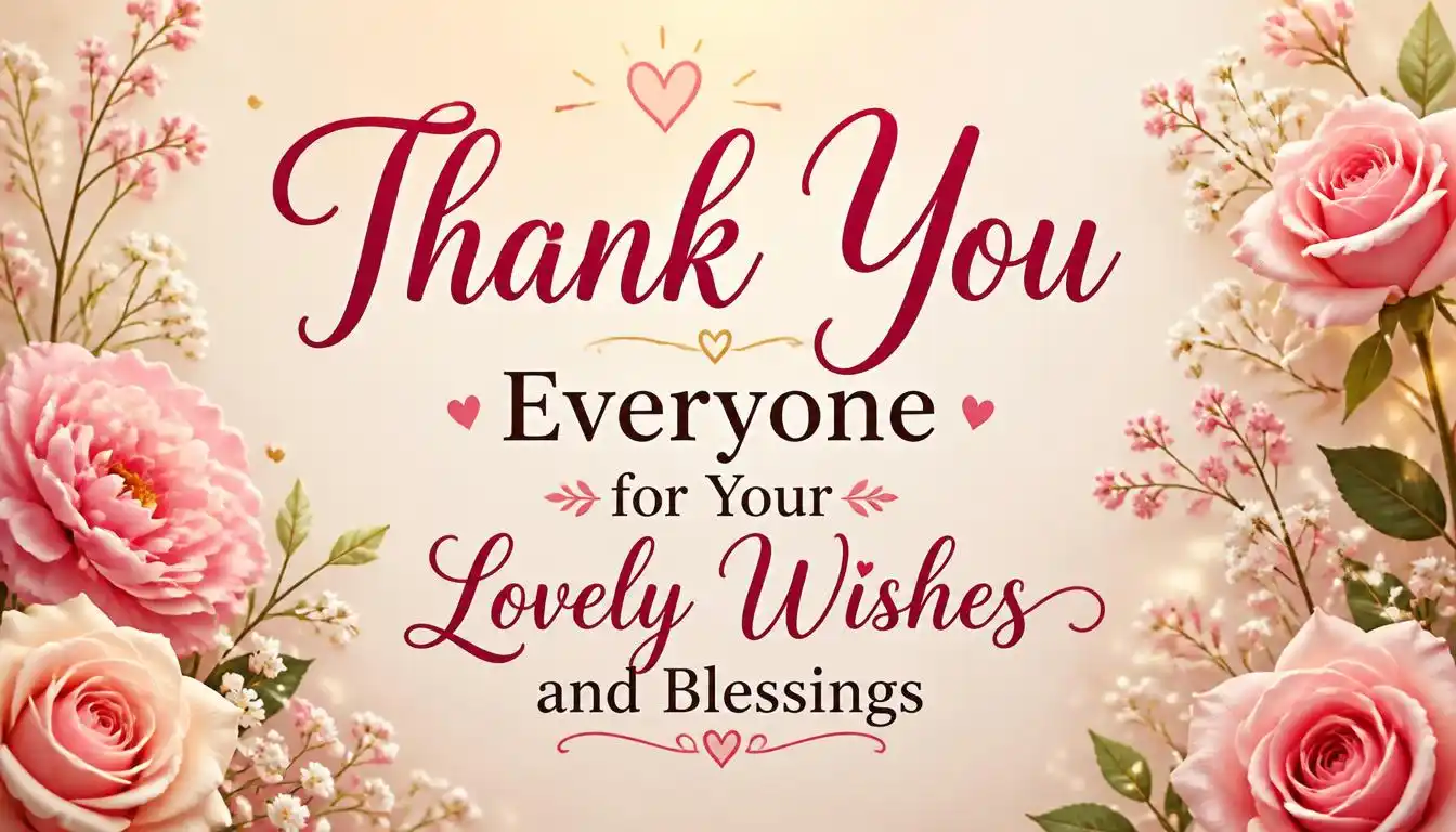 Thank You Everyone for Your Lovely Wishes and Blessings