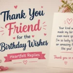 Thank You Friend for the Birthday Wishes